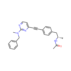 CC(=O)N[C@@H](C)Cc1ccc(C#Cc2ccnc(N(C)Cc3ccccc3)n2)cc1 ZINC000113414212