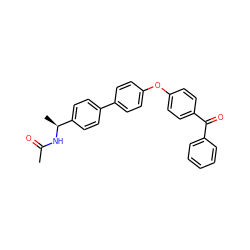 CC(=O)N[C@@H](C)c1ccc(-c2ccc(Oc3ccc(C(=O)c4ccccc4)cc3)cc2)cc1 ZINC000045252988