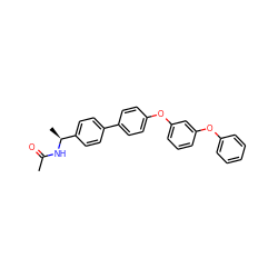 CC(=O)N[C@@H](C)c1ccc(-c2ccc(Oc3cccc(Oc4ccccc4)c3)cc2)cc1 ZINC000045323189