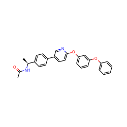 CC(=O)N[C@@H](C)c1ccc(-c2ccc(Oc3cccc(Oc4ccccc4)c3)nc2)cc1 ZINC000045334798