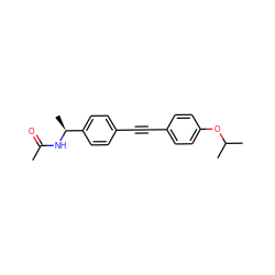 CC(=O)N[C@@H](C)c1ccc(C#Cc2ccc(OC(C)C)cc2)cc1 ZINC000113410950