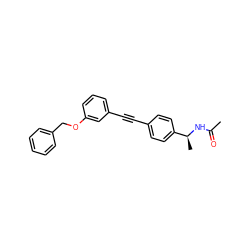 CC(=O)N[C@@H](C)c1ccc(C#Cc2cccc(OCc3ccccc3)c2)cc1 ZINC000169706226