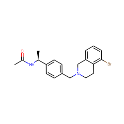 CC(=O)N[C@@H](C)c1ccc(CN2CCc3c(Br)cccc3C2)cc1 ZINC001772608184