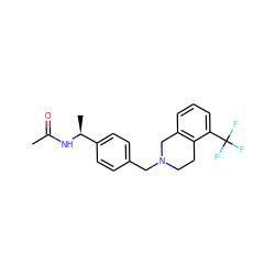 CC(=O)N[C@@H](C)c1ccc(CN2CCc3c(cccc3C(F)(F)F)C2)cc1 ZINC001772600568