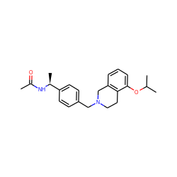 CC(=O)N[C@@H](C)c1ccc(CN2CCc3c(cccc3OC(C)C)C2)cc1 ZINC001772649805