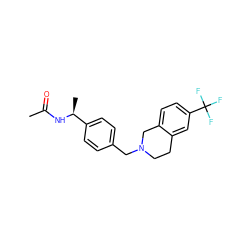 CC(=O)N[C@@H](C)c1ccc(CN2CCc3cc(C(F)(F)F)ccc3C2)cc1 ZINC001772655636