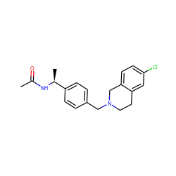 CC(=O)N[C@@H](C)c1ccc(CN2CCc3cc(Cl)ccc3C2)cc1 ZINC001772647022