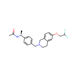 CC(=O)N[C@@H](C)c1ccc(CN2CCc3cc(OCC(F)F)ccc3C2)cc1 ZINC001772590184