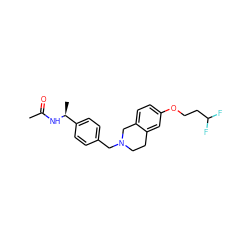 CC(=O)N[C@@H](C)c1ccc(CN2CCc3cc(OCCC(F)F)ccc3C2)cc1 ZINC001772618331