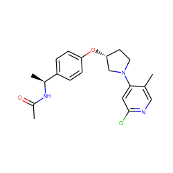 CC(=O)N[C@@H](C)c1ccc(O[C@@H]2CCN(c3cc(Cl)ncc3C)C2)cc1 ZINC000169709751