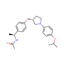 CC(=O)N[C@@H](C)c1ccc(O[C@@H]2CCN(c3ccc(OC(C)C)cc3)C2)cc1 ZINC001772597931