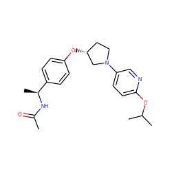 CC(=O)N[C@@H](C)c1ccc(O[C@@H]2CCN(c3ccc(OC(C)C)nc3)C2)cc1 ZINC000169709160