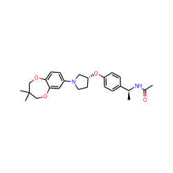 CC(=O)N[C@@H](C)c1ccc(O[C@@H]2CCN(c3ccc4c(c3)OCC(C)(C)CO4)C2)cc1 ZINC001772597202