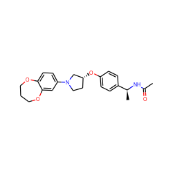 CC(=O)N[C@@H](C)c1ccc(O[C@@H]2CCN(c3ccc4c(c3)OCCCO4)C2)cc1 ZINC001772632660