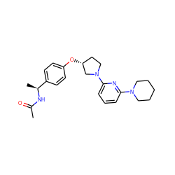 CC(=O)N[C@@H](C)c1ccc(O[C@@H]2CCN(c3cccc(N4CCCCC4)n3)C2)cc1 ZINC000169709872