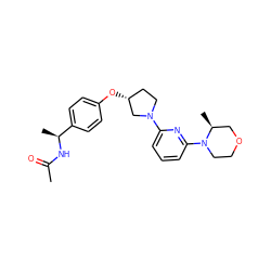 CC(=O)N[C@@H](C)c1ccc(O[C@@H]2CCN(c3cccc(N4CCOC[C@@H]4C)n3)C2)cc1 ZINC000169709926