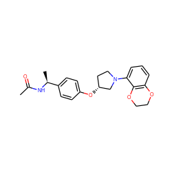 CC(=O)N[C@@H](C)c1ccc(O[C@@H]2CCN(c3cccc4c3OCCO4)C2)cc1 ZINC001772631432