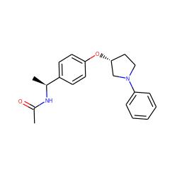 CC(=O)N[C@@H](C)c1ccc(O[C@@H]2CCN(c3ccccc3)C2)cc1 ZINC001772631331