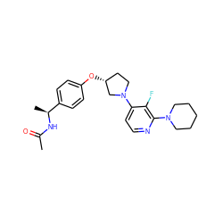 CC(=O)N[C@@H](C)c1ccc(O[C@@H]2CCN(c3ccnc(N4CCCCC4)c3F)C2)cc1 ZINC000169709337