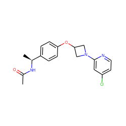 CC(=O)N[C@@H](C)c1ccc(OC2CN(c3cc(Cl)ccn3)C2)cc1 ZINC000142335105