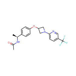 CC(=O)N[C@@H](C)c1ccc(OC2CN(c3ccc(C(F)(F)F)cn3)C2)cc1 ZINC000142231246
