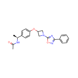 CC(=O)N[C@@H](C)c1ccc(OC2CN(c3nc(-c4ccccc4)no3)C2)cc1 ZINC000142316189