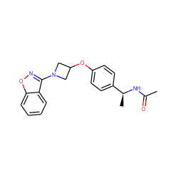 CC(=O)N[C@@H](C)c1ccc(OC2CN(c3noc4ccccc34)C2)cc1 ZINC000142335534