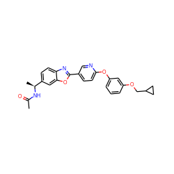 CC(=O)N[C@@H](C)c1ccc2nc(-c3ccc(Oc4cccc(OCC5CC5)c4)nc3)oc2c1 ZINC001772652752