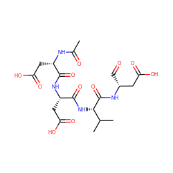 CC(=O)N[C@@H](CC(=O)O)C(=O)N[C@@H](CC(=O)O)C(=O)N[C@H](C(=O)N[C@H](C=O)CC(=O)O)C(C)C ZINC000028638719