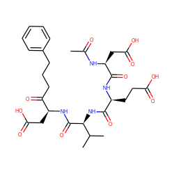 CC(=O)N[C@@H](CC(=O)O)C(=O)N[C@@H](CCC(=O)O)C(=O)N[C@H](C(=O)N[C@@H](CC(=O)O)C(=O)CCCc1ccccc1)C(C)C ZINC000003976004