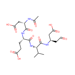 CC(=O)N[C@@H](CC(=O)O)C(=O)N[C@@H](CCC(=O)O)C(=O)N[C@H](C(=O)N[C@H](CC=O)CC(=O)O)C(C)C ZINC000029306689