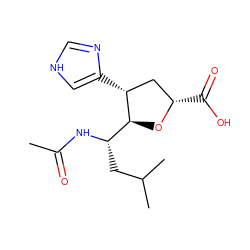 CC(=O)N[C@@H](CC(C)C)[C@@H]1O[C@@H](C(=O)O)C[C@H]1c1c[nH]cn1 ZINC000028357788