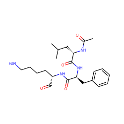 CC(=O)N[C@@H](CC(C)C)C(=O)N[C@@H](Cc1ccccc1)C(=O)N[C@H](C=O)CCCCN ZINC000026027301