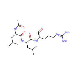CC(=O)N[C@@H](CC(C)C)C(=O)N[C@H](CC(C)C)C(=O)N[C@@H](C=O)CCCN=C(N)N ZINC000005962743