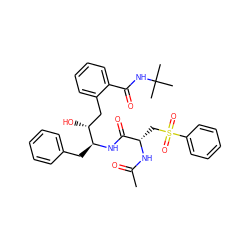 CC(=O)N[C@@H](CS(=O)(=O)c1ccccc1)C(=O)N[C@@H](Cc1ccccc1)[C@H](O)Cc1ccccc1C(=O)NC(C)(C)C ZINC000026014573