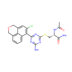 CC(=O)N[C@@H](CSc1nc(N)nc(-c2c(Cl)cc3c4c(cccc24)COC3)n1)C(N)=O ZINC000103229071