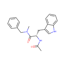 CC(=O)N[C@@H](Cc1c[nH]c2ccccc12)C(=O)N(C)Cc1ccccc1 ZINC000021002590