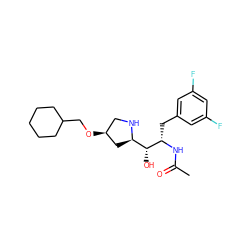 CC(=O)N[C@@H](Cc1cc(F)cc(F)c1)[C@H](O)[C@H]1C[C@@H](OCC2CCCCC2)CN1 ZINC001772605221