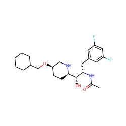 CC(=O)N[C@@H](Cc1cc(F)cc(F)c1)[C@H](O)[C@H]1CC[C@@H](OCC2CCCCC2)CN1 ZINC001772601147