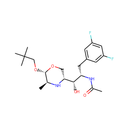 CC(=O)N[C@@H](Cc1cc(F)cc(F)c1)[C@H](O)[C@H]1CO[C@@H](OCC(C)(C)C)[C@H](C)N1 ZINC000038216060