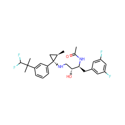 CC(=O)N[C@@H](Cc1cc(F)cc(F)c1)[C@H](O)CN[C@]1(c2cccc(C(C)(C)C(F)F)c2)C[C@H]1C ZINC000064527894