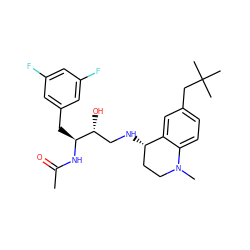 CC(=O)N[C@@H](Cc1cc(F)cc(F)c1)[C@H](O)CN[C@H]1CCN(C)c2ccc(CC(C)(C)C)cc21 ZINC000096282248