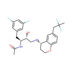 CC(=O)N[C@@H](Cc1cc(F)cc(F)c1)[C@H](O)CN[C@H]1CCOc2ccc(CC(C)(F)F)cc21 ZINC000096282242