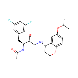 CC(=O)N[C@@H](Cc1cc(F)cc(F)c1)[C@H](O)CN[C@H]1CCOc2ccc(OC(C)C)cc21 ZINC000096282233