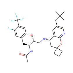 CC(=O)N[C@@H](Cc1ccc(C(F)(F)F)c(F)c1)[C@H](O)CN[C@H]1CC2(CCC2)Oc2ncc(CC(C)(C)C)cc21 ZINC000095577800