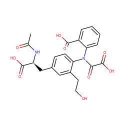 CC(=O)N[C@@H](Cc1ccc(N(C(=O)C(=O)O)c2ccccc2C(=O)O)c(CCO)c1)C(=O)O ZINC000043016582