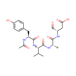 CC(=O)N[C@@H](Cc1ccc(O)cc1)C(=O)N[C@H](C(=O)N[C@@H](C)C(=O)N[C@H](C=O)CC(=O)O)C(C)C ZINC000003915255
