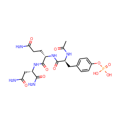 CC(=O)N[C@@H](Cc1ccc(OP(=O)(O)O)cc1)C(=O)N[C@@H](CCC(N)=O)C(=O)N[C@@H](CC(N)=O)C(N)=O ZINC000026721483