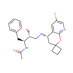 CC(=O)N[C@@H](Cc1ccccc1)[C@H](O)CN[C@H]1CC2(CCC2)Oc2ncc(Cl)cc21 ZINC000095573428