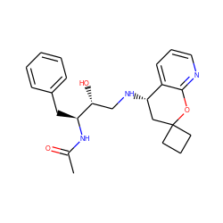 CC(=O)N[C@@H](Cc1ccccc1)[C@H](O)CN[C@H]1CC2(CCC2)Oc2ncccc21 ZINC000095572244